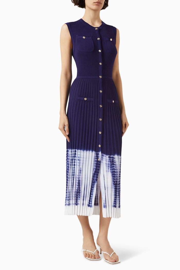 Ritournelle Tie-dye Maxi Dress in Viscose-blend, Blue