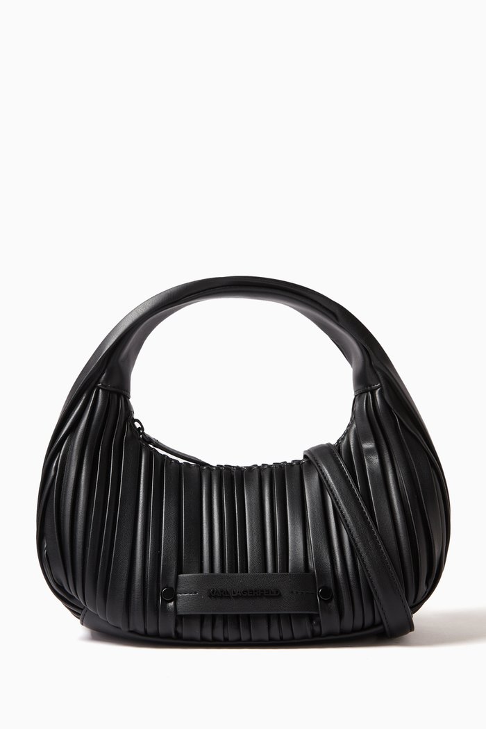

Small K/Kushion Hobo Bag in Recycled Faux Leather, Black