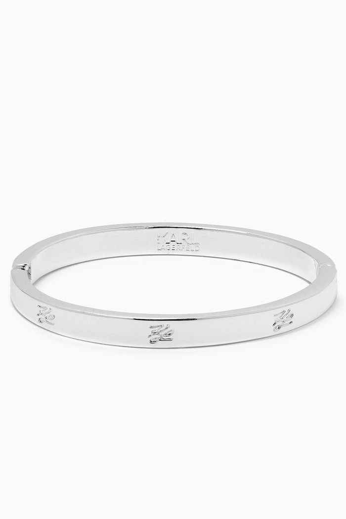 K/Autograph Bangle in Metal, Silver