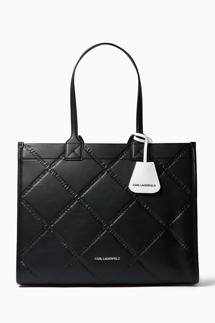 

Large K/SKUARE Logo-embossed Tote Bag, Black
