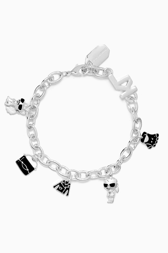 /Ikonik Charm Bracelet in Sterling Silver