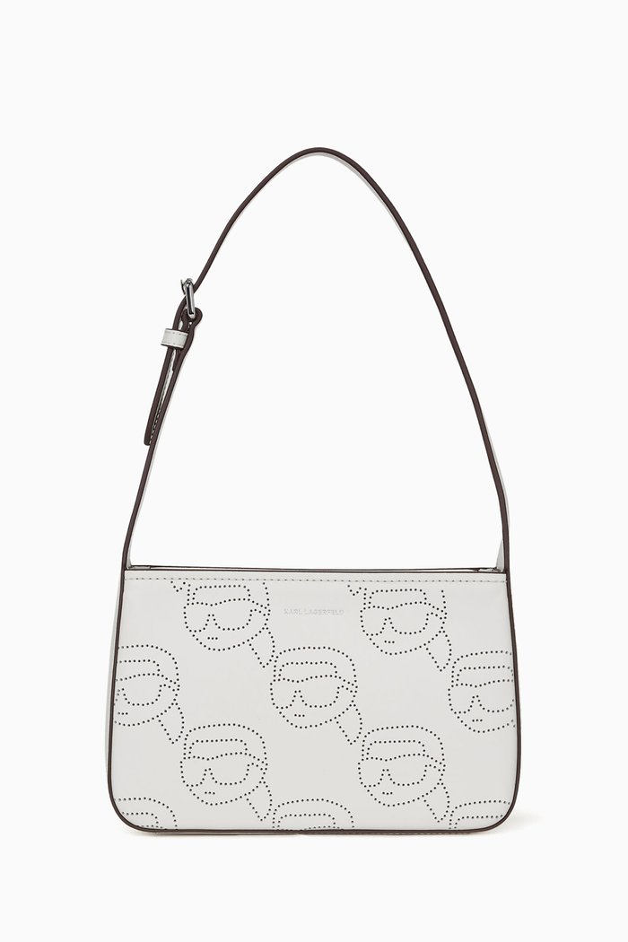 

Ikonik 2.0 Shoulder Bag in Leather, White