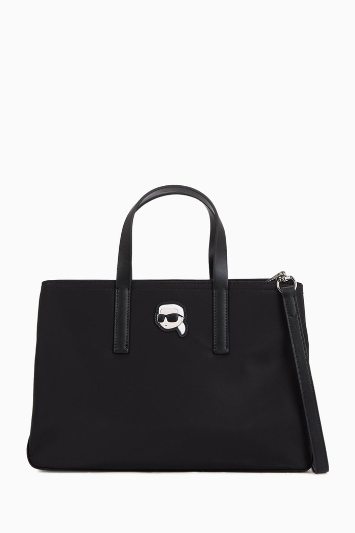 

K/Ikonik Satchel Bag in Recycled Nylon, Black