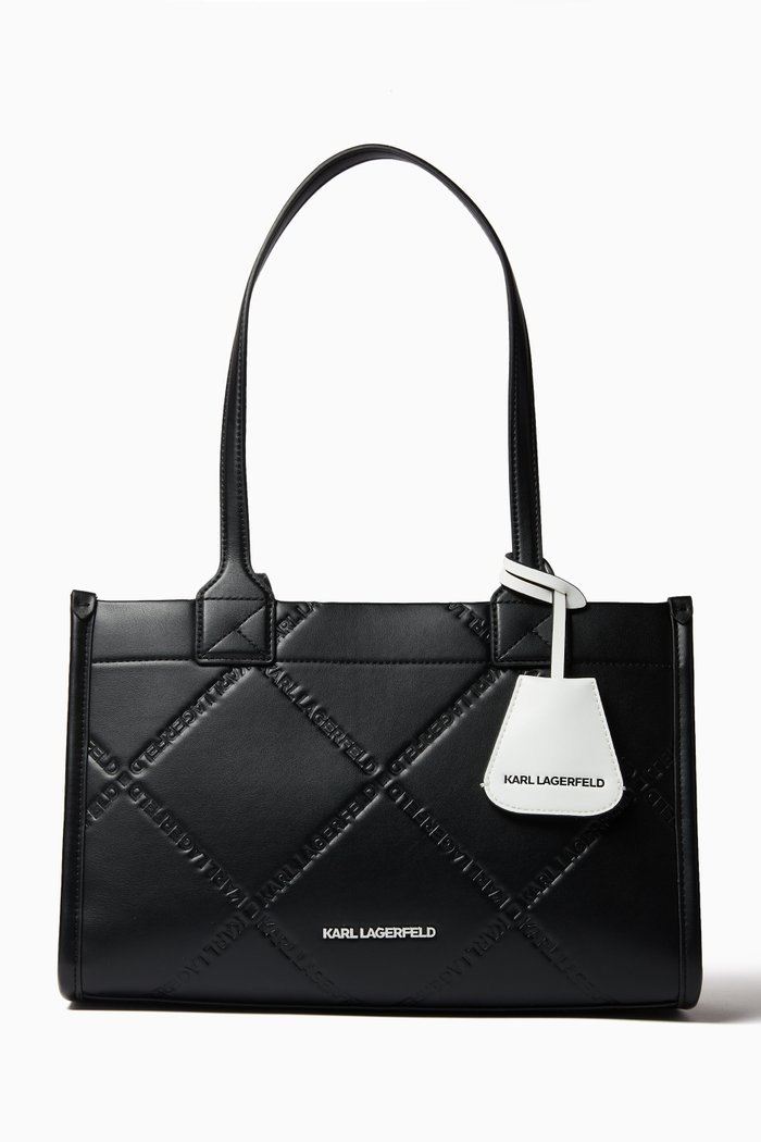Medium K/SKUARE Logo-embossed Tote Bag, Black