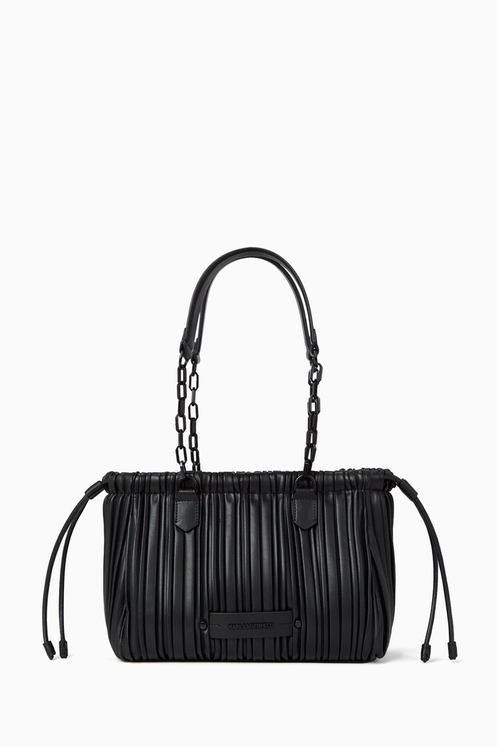 

Small K/Kushion Tote Bag in Recycled Faux Leather, Black