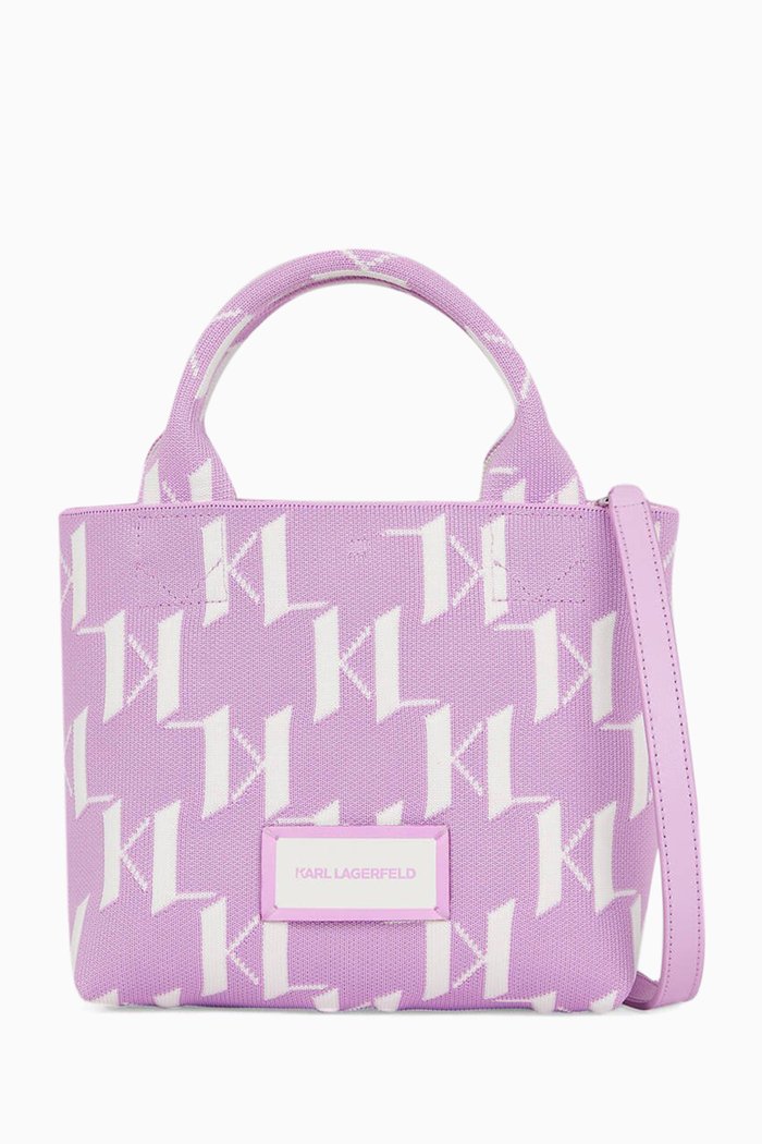 

K/Monogram Knit Tote Bag, Purple