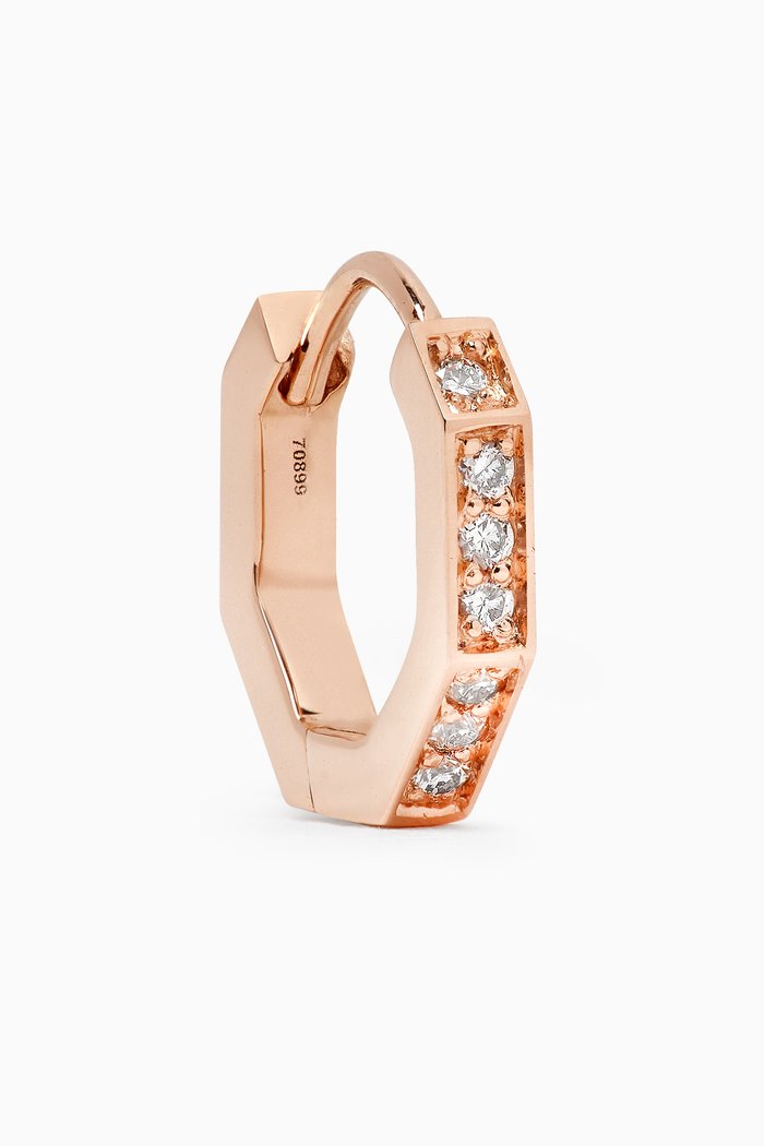 

Birwaz Turath Diamond Single Earring in 18kt Rose Gold