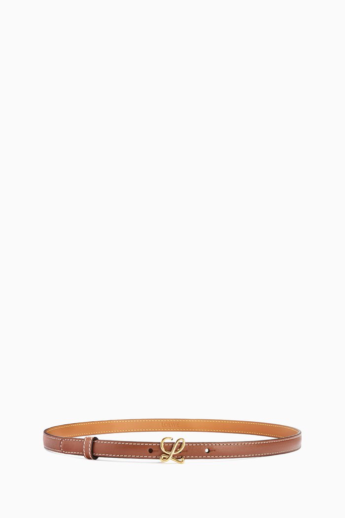 

Logo Belt in Calfskin, Brown