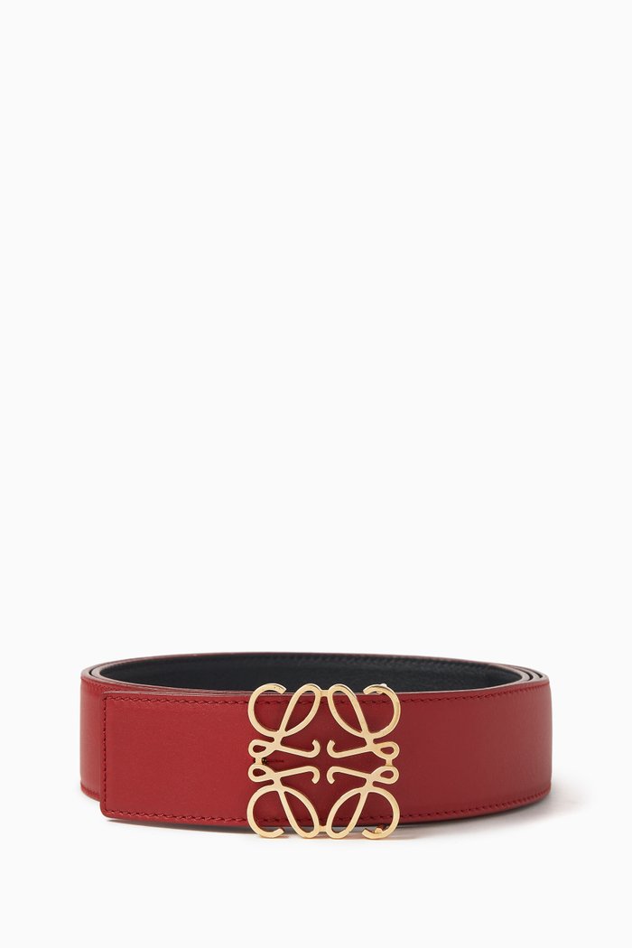 

Anagram Reversible Belt in Calfskin, Neutral
