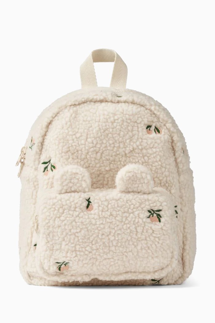 

Floral-embroidered Backpack in Pile, Pink