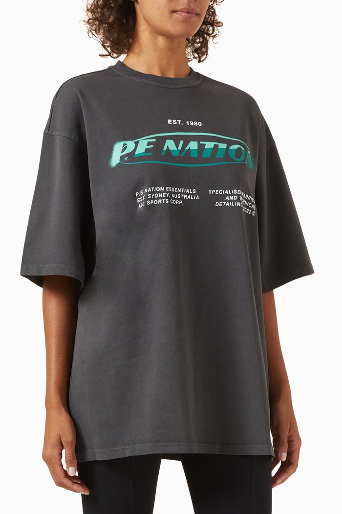 Two Pointer T-shirt in Organic Cotton, Grey