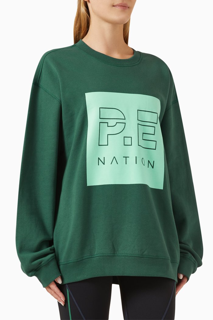

Cut Shot Sweatshirt in Organic-cotton, Green