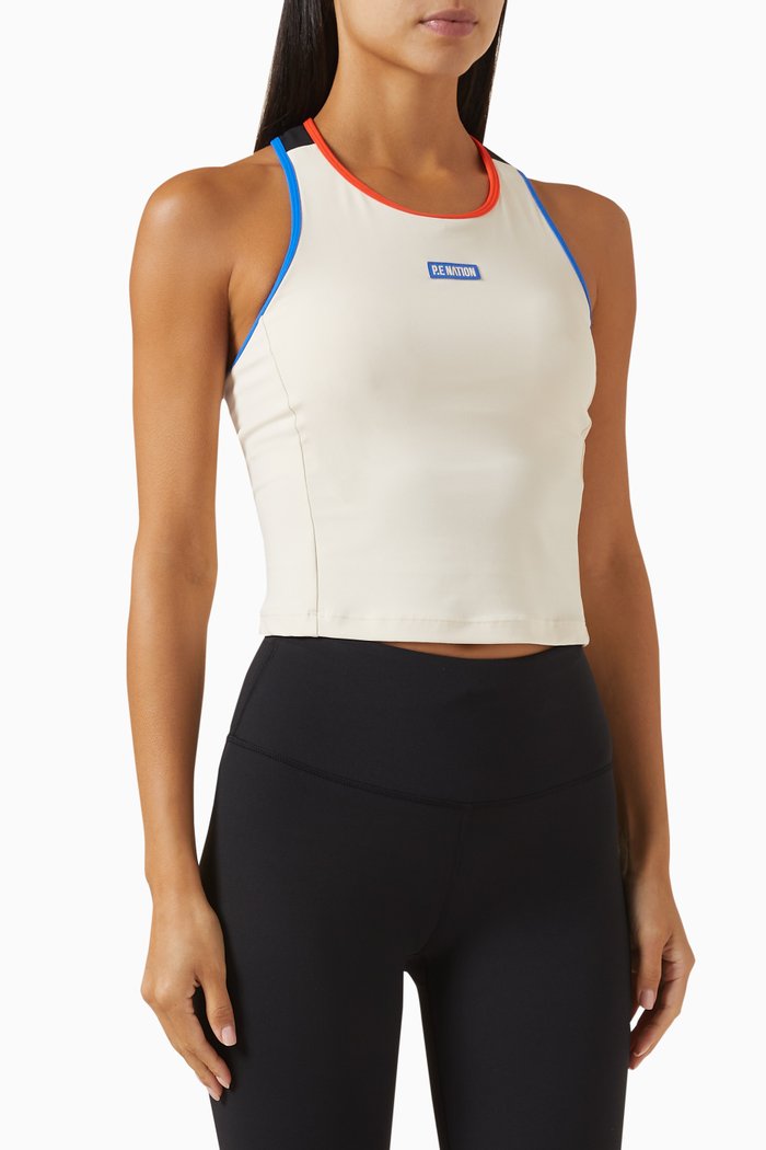 

Reaction Time Tank Top in Nylon-blend, White