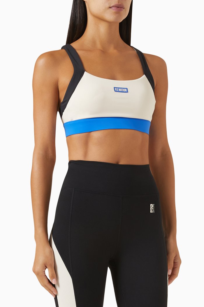 

Reaction Time Sports Bra in Nylon-blend, White