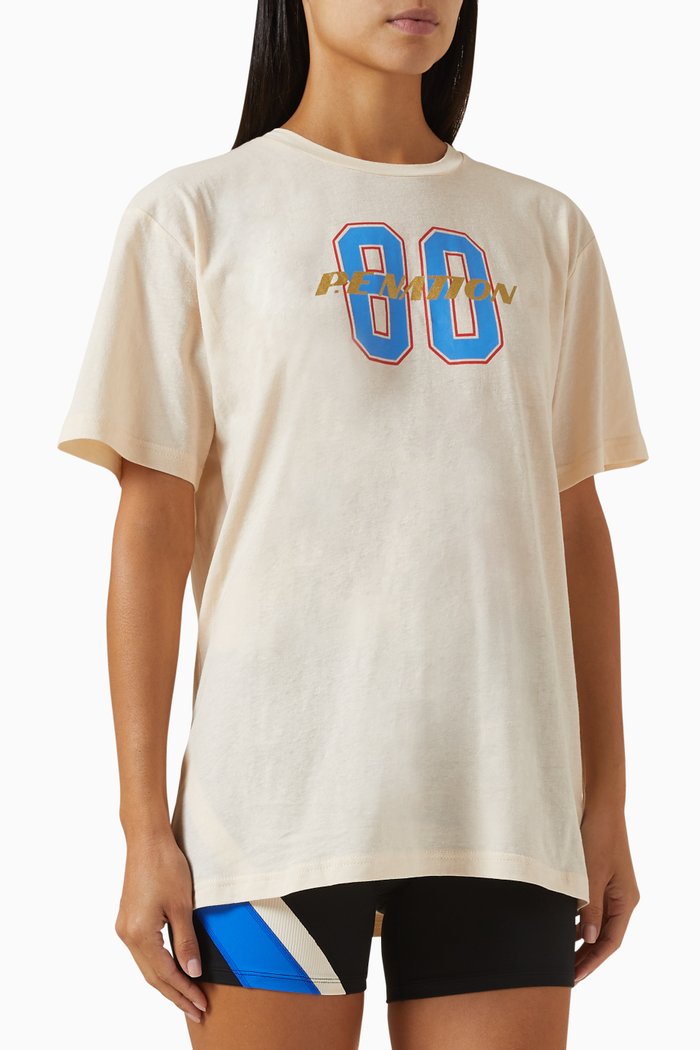 

Rematch T-shirt in Organic Cotton-blend, White