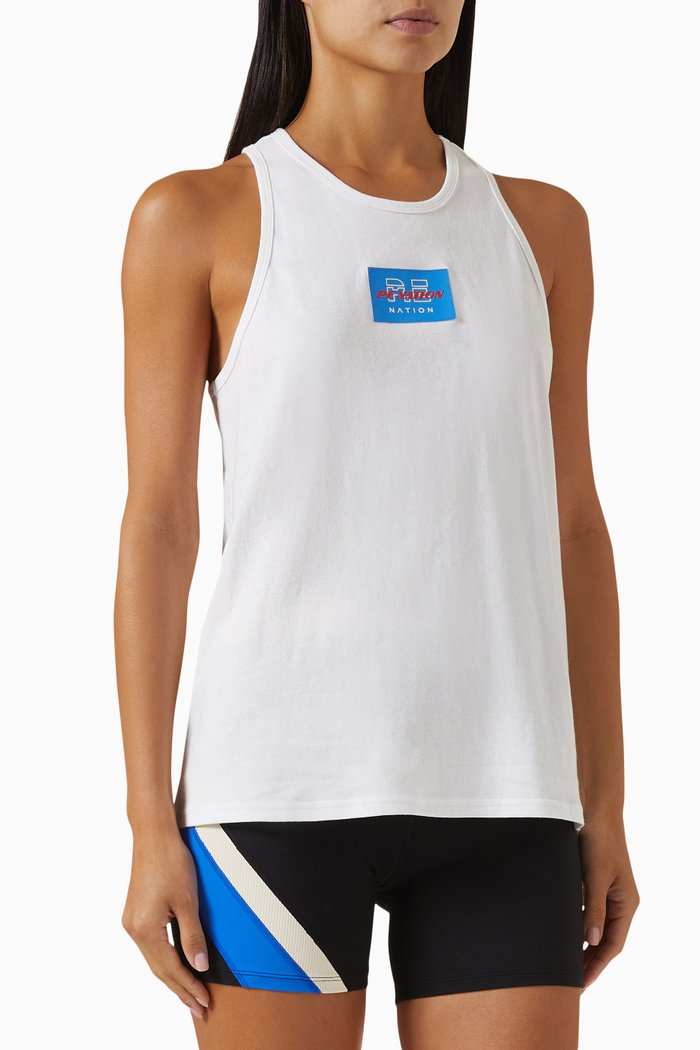 

Trifecta Tank Top in Organic-cotton, White