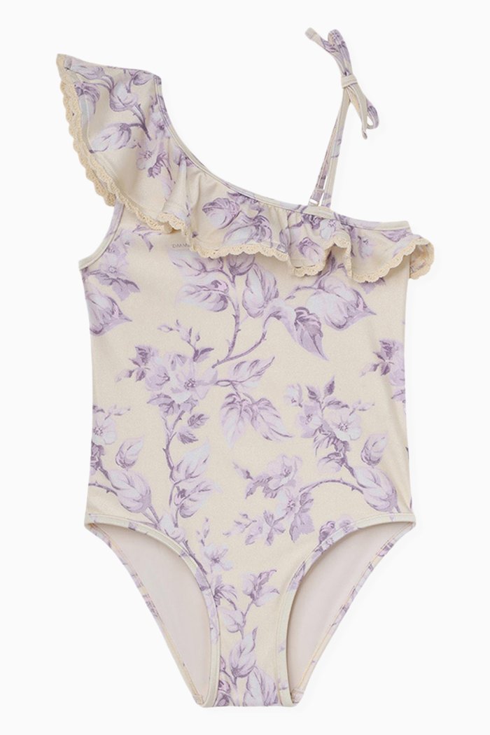 

Halliday Trim Frill Swimsuit in Lycra, Yellow