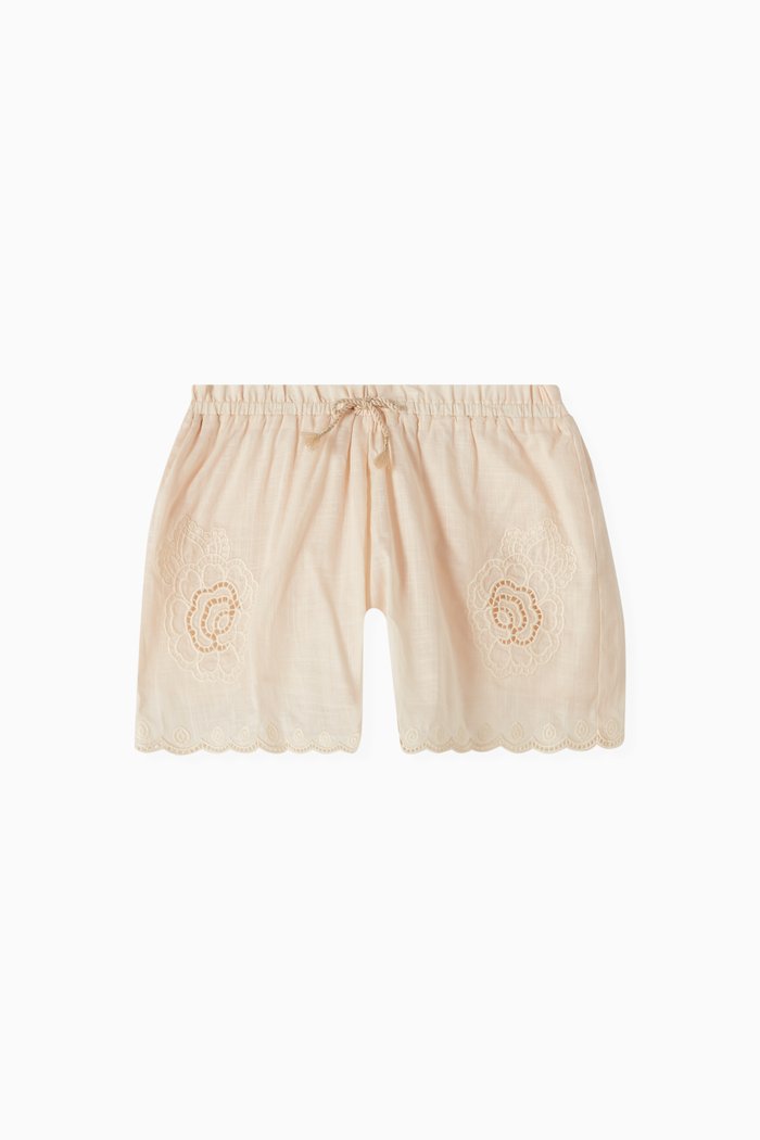 

Halliday Embroidered Shorts, Neutral