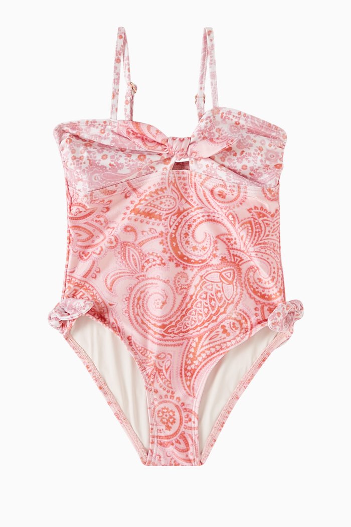 

Ottie Tie Front Swimsuit, Pink