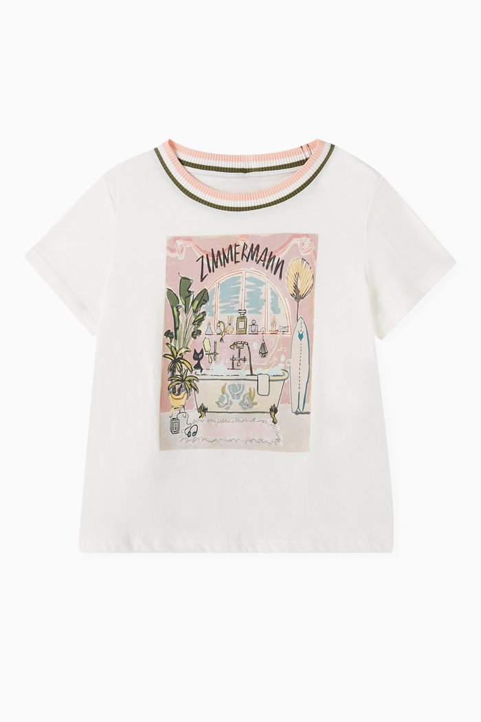 

Ottie Printed T-shirt in Cotton, Neutral