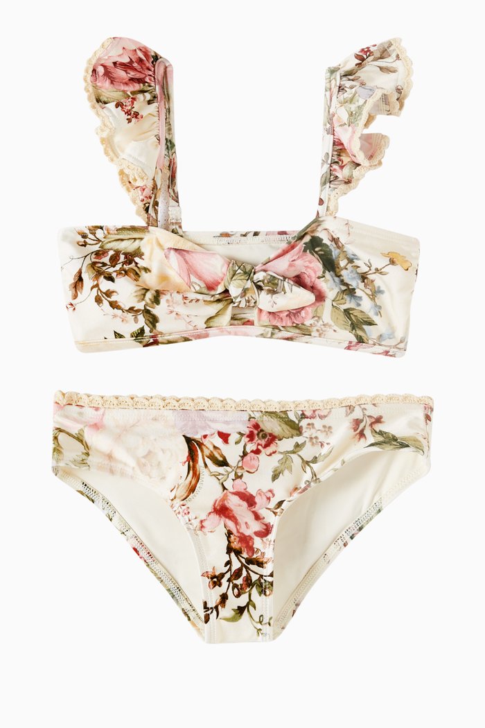 

Waverly Trim Frill Bikini Set in Lycra, Neutral