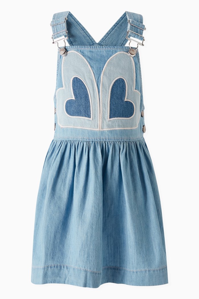 

Waverly Heart Dress in Denim, Blue
