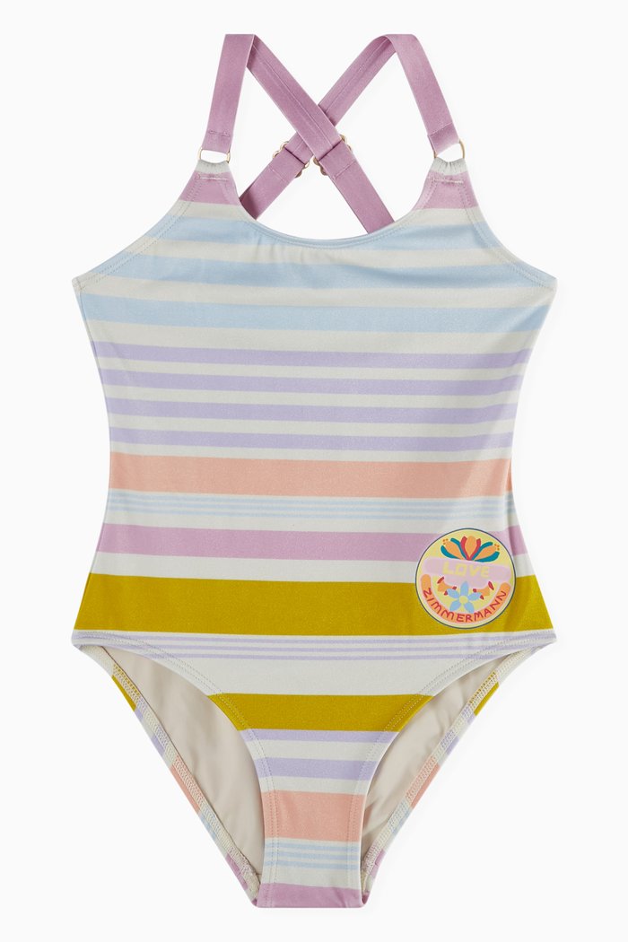 

Pop Wide Strap Swimsuit in Lycra, Pink