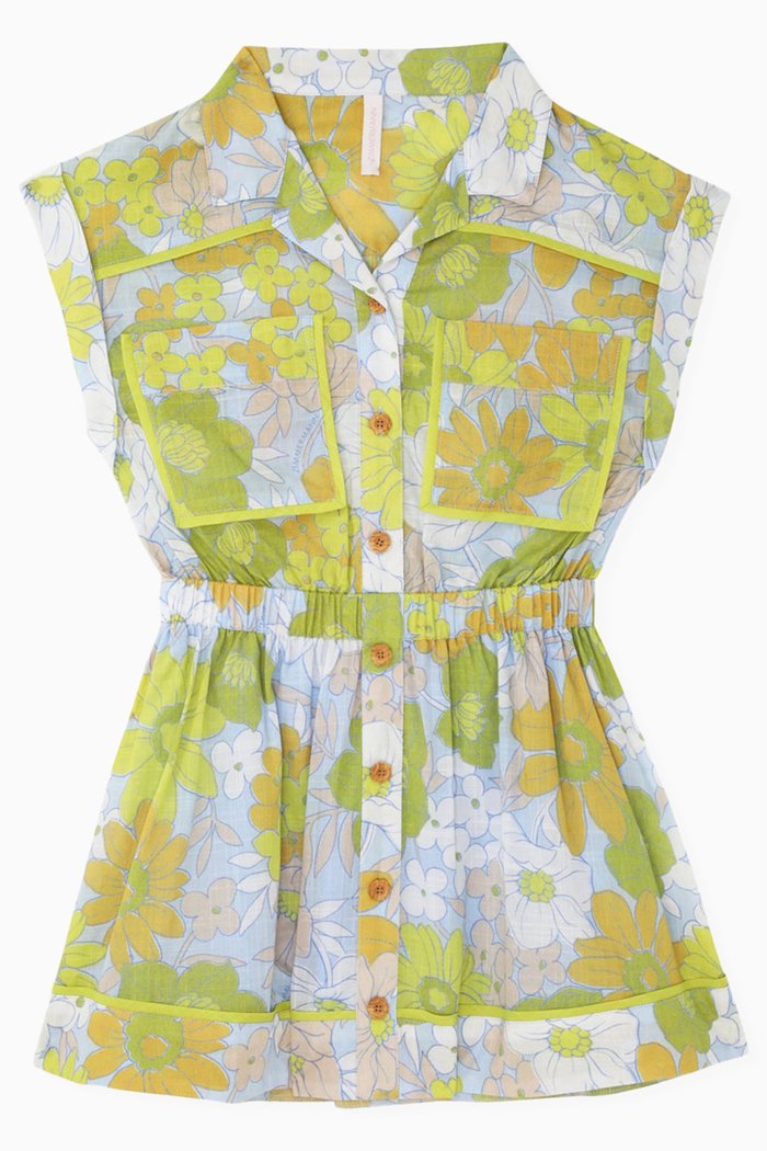 

Pop Utility Dress in Cotton, Green