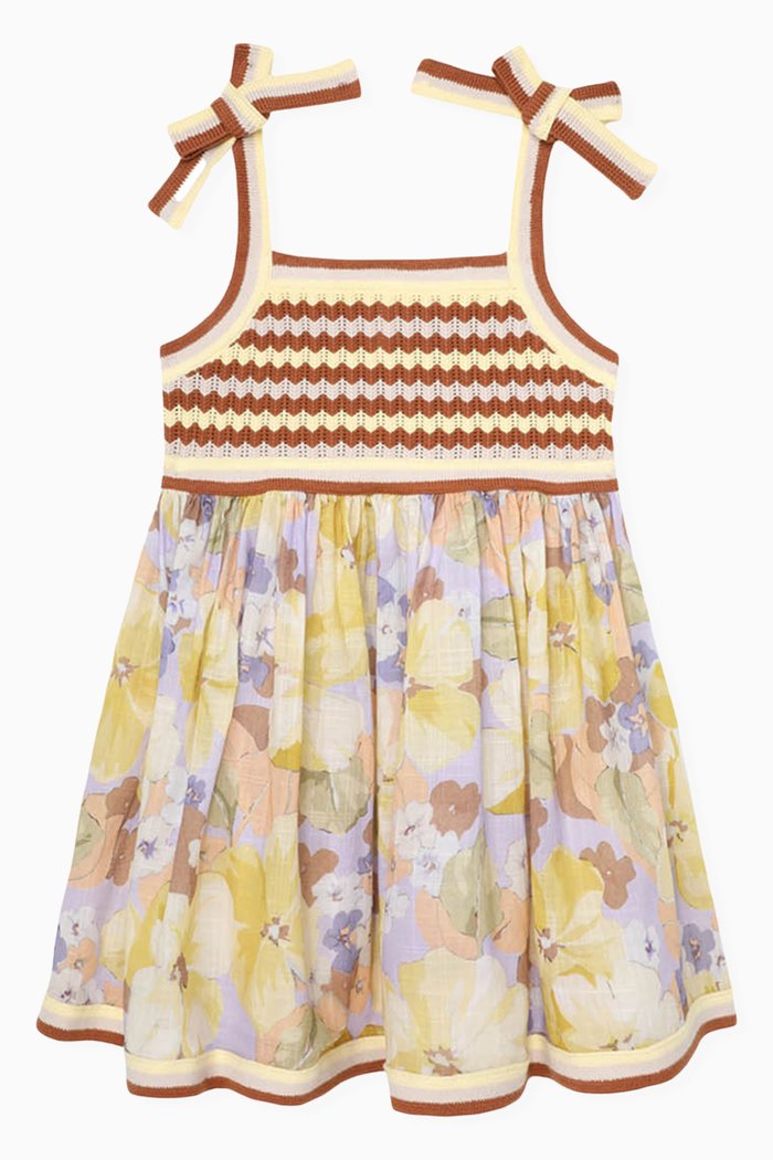 

Pop Knit-top Dress in Woven Cotton, Multicolour