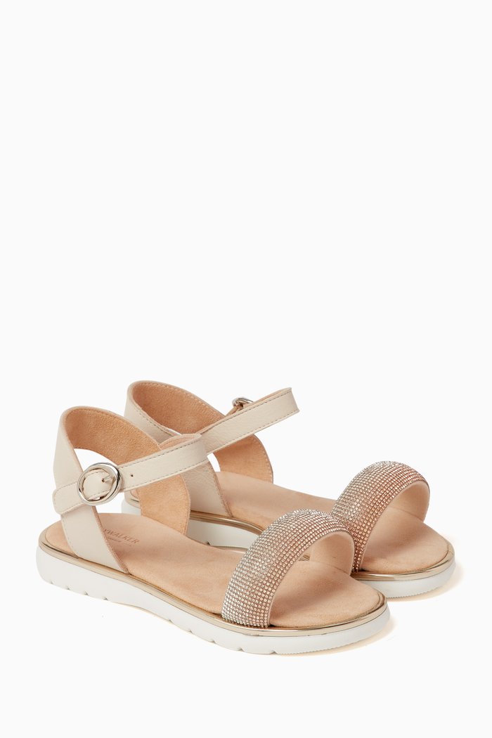 

Embellished Strap Sandals, Neutral
