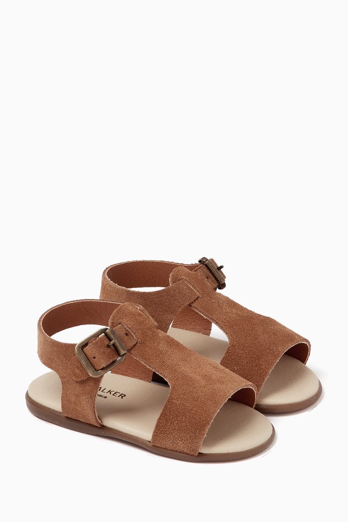

Buckled Sandals in Suede, Brown