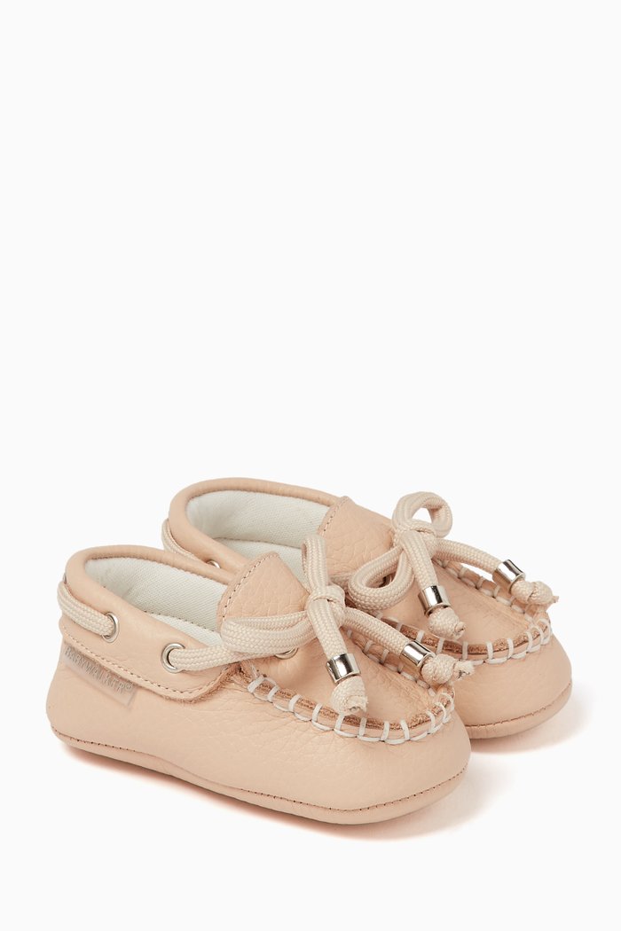 

Bow-embellished Loafers in Leather, Neutral