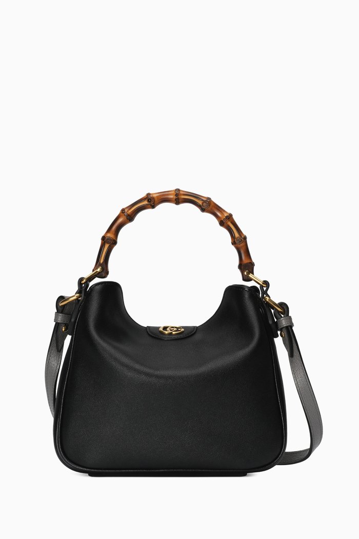 

Small Diana Shoulder Bag in Leather, Black