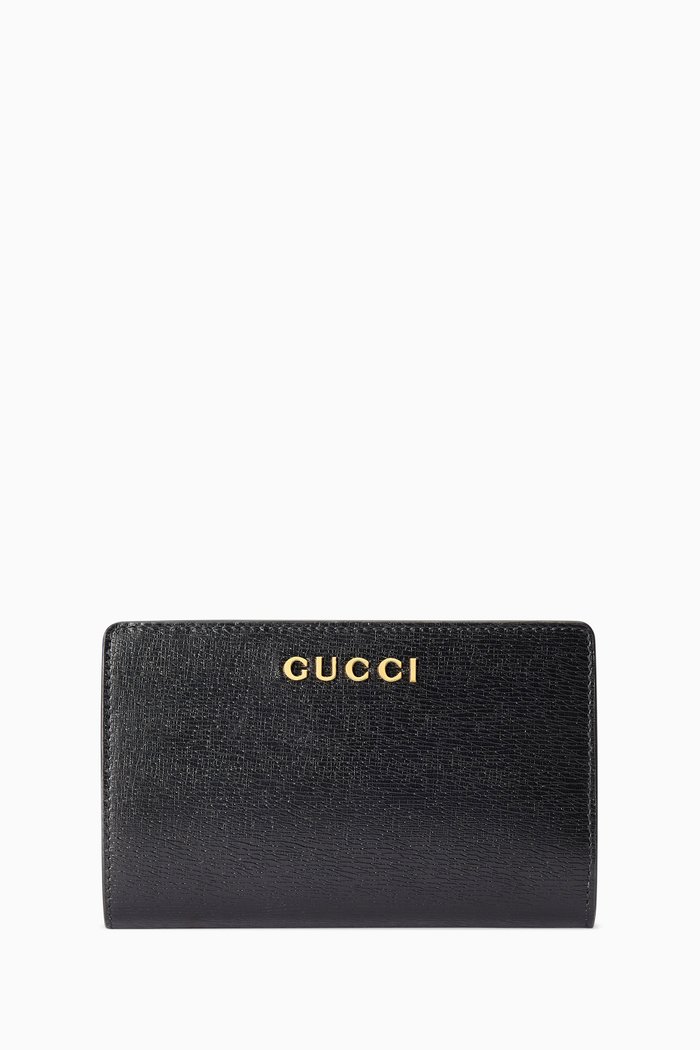 

Zip-around Wallet in Leather, Black