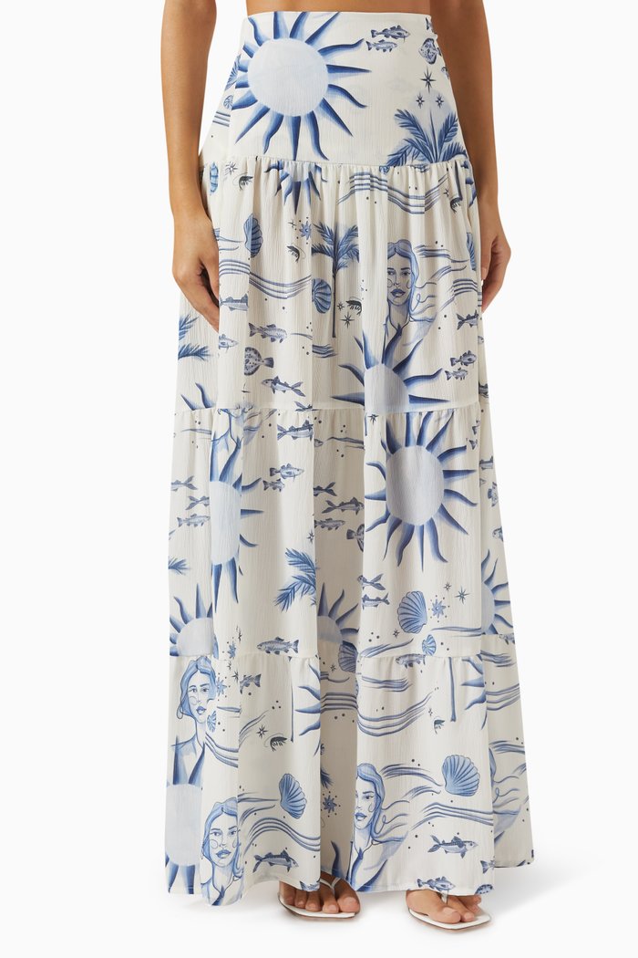 

Thai Long Skirt, Blue