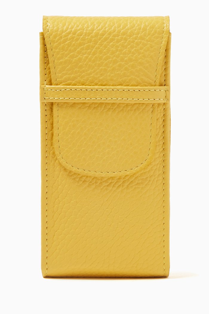 

Portobello Watch Pouch in Leather, Yellow