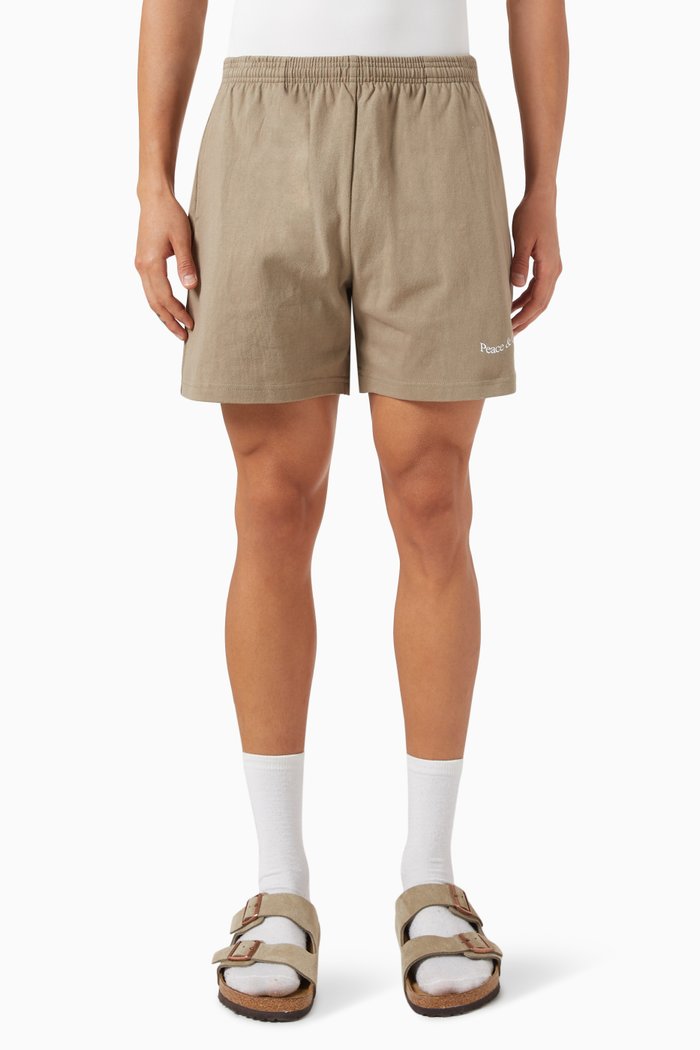 

Wordmark Sweatshorts in Cotton, Brown