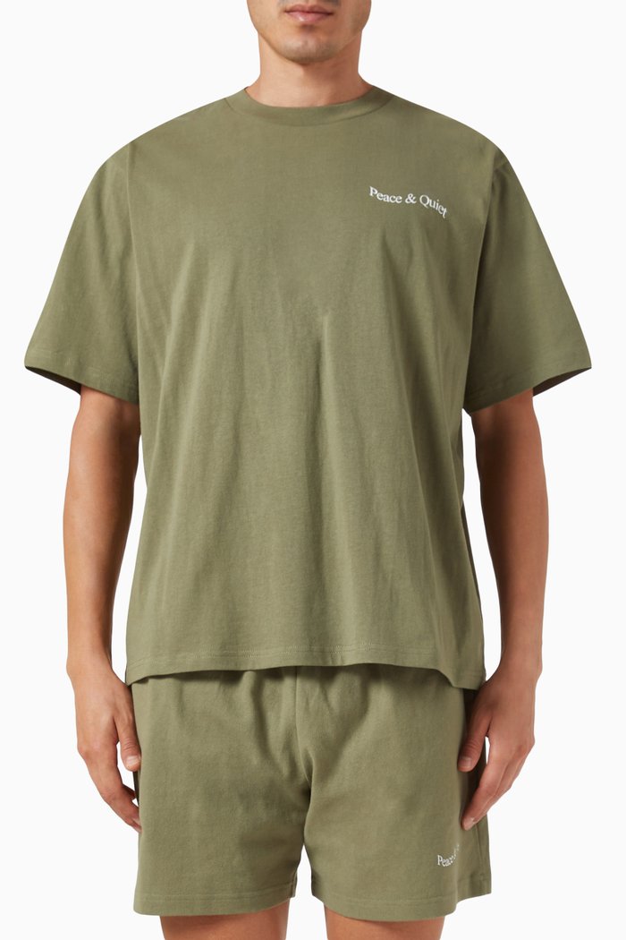 

Wordmark T-shirt in Cotton, Green