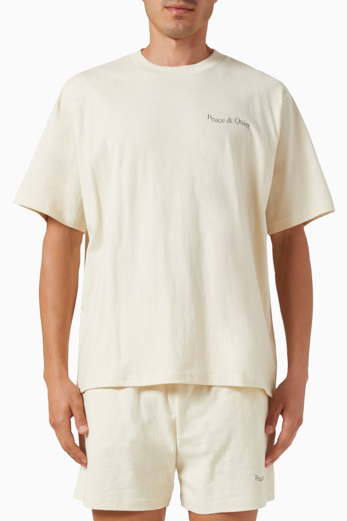 

Wordmark T-shirt in Cotton, Neutral