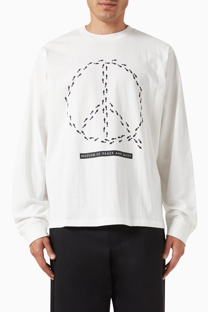 

Peaceful Path Shirt in Cotton, White