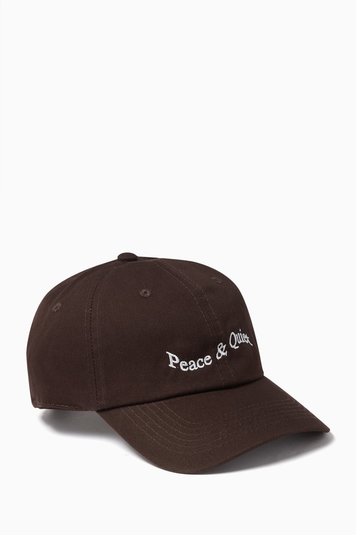 Wordmark Dad Baseball Hat in Cotton, Brown