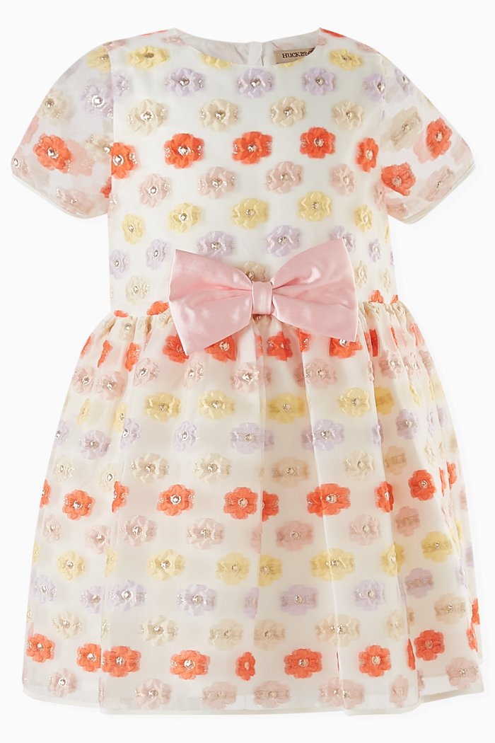 

Loose Fit Bodice Dress in Organza, Multicolour