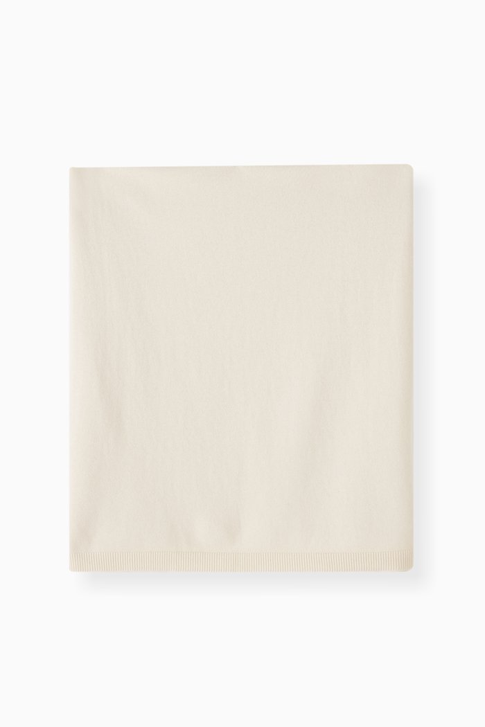 

Wide Scarf in Cotton & Cashmere, Neutral