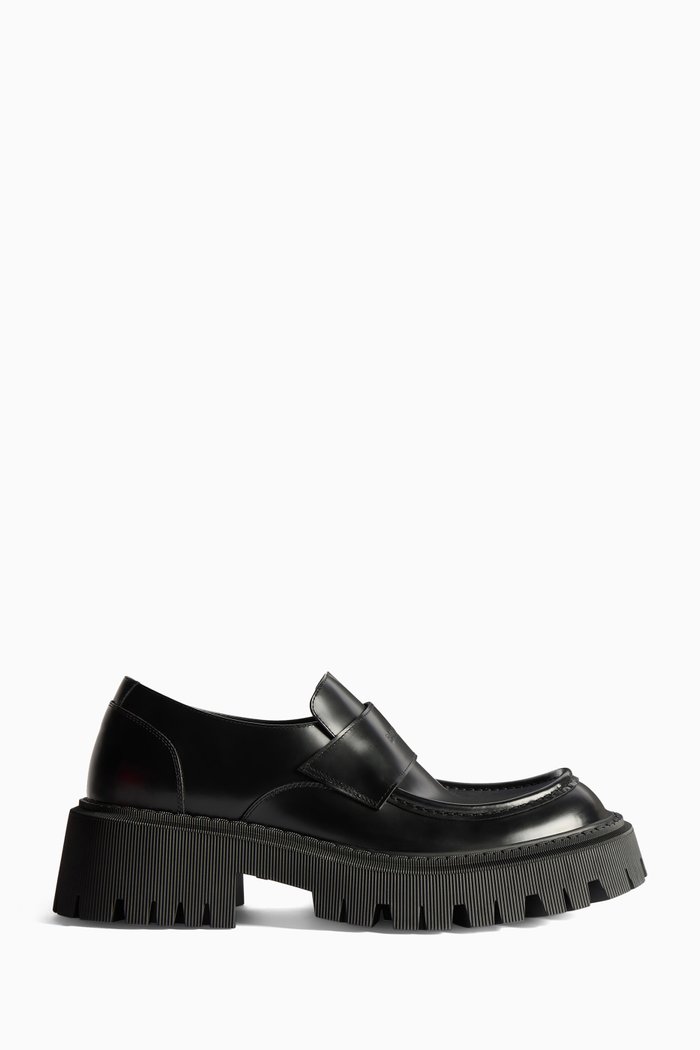 

Tractor Loafers in Leather, Black