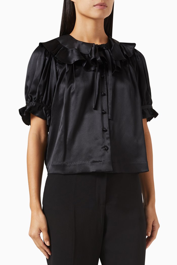 

Kelela Top in Silk, Black