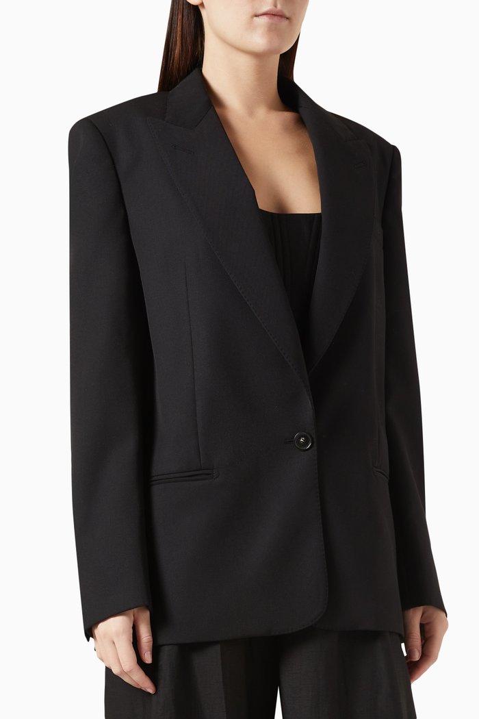 Oversized Blazer in Wool, Black