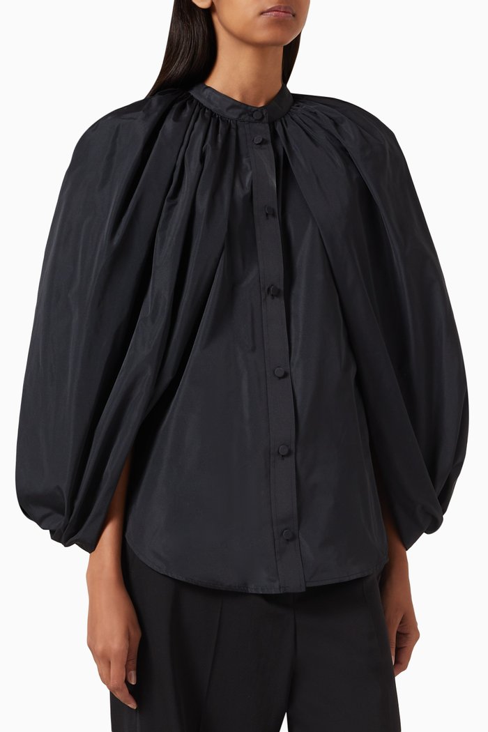 Balloon Shirt in Silk, White