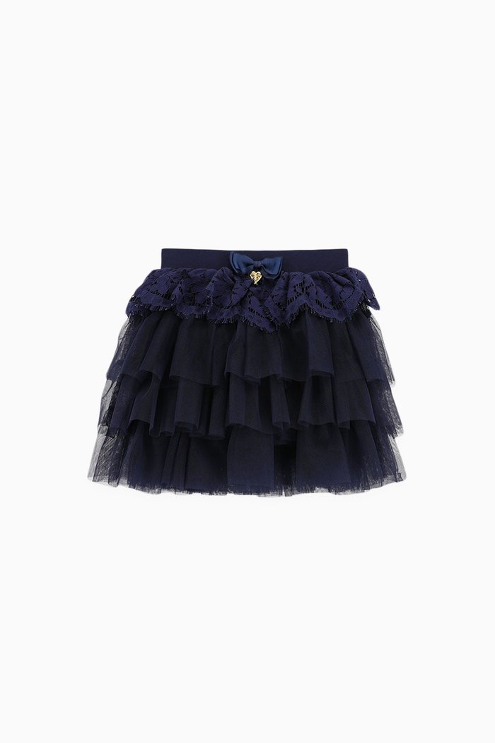 

Kamma Lace Trim Skirt, Blue