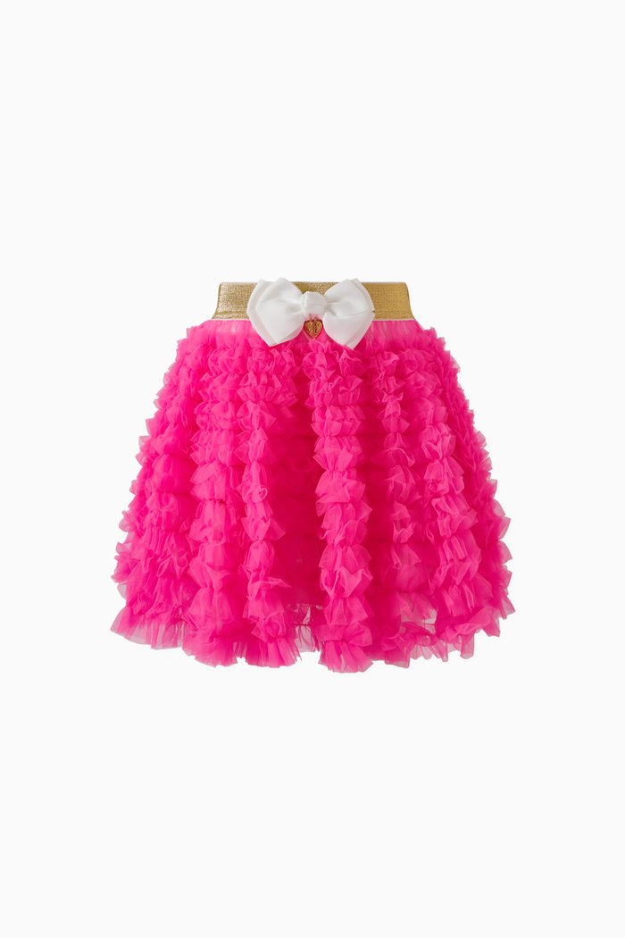 

Ballroom Ruffle Skirt in Tulle, Pink