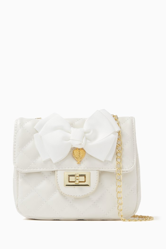 

Crossbody Bag in Faux Leather, White